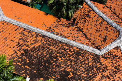 High angle view of roof