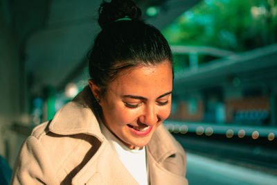 Portrait of a smiling young woman