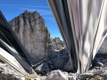 Rock formation against sky