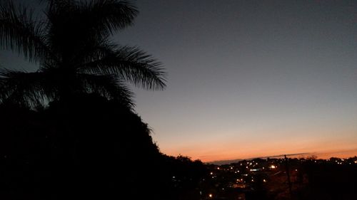 View of cityscape at sunset