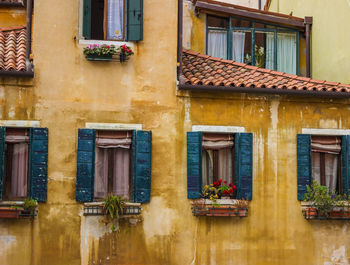 Windows of residential building