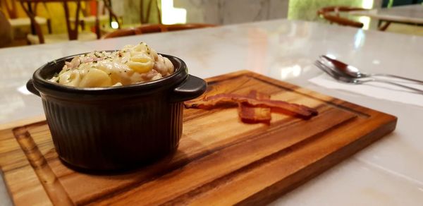 Close-up of food on table at home