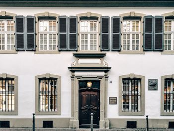 Exterior of building in city