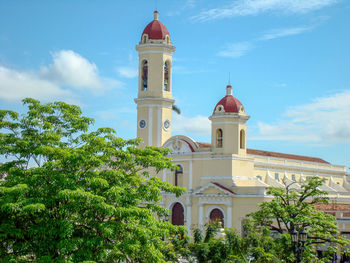 View of building against cloudy sky