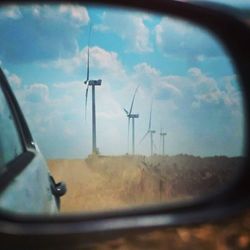 View of city against cloudy sky
