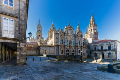 View of historic building against clear sky