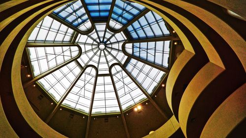 Low angle view of skylight