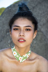 Portrait of a beautiful young woman