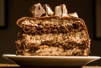 Close-up of cake in plate