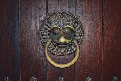 Close-up of door knocker