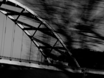 Blurred motion of bridge in city