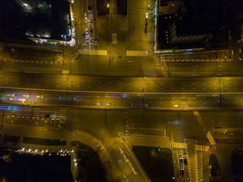 Illuminated city at night