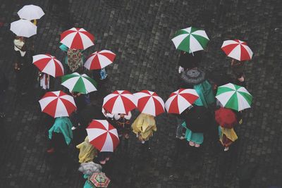 Umbrellas seen from the summit