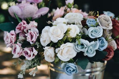 Close-up of rose bouquet