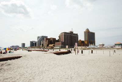 Panoramic view of beach against sky