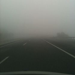 Road in foggy weather