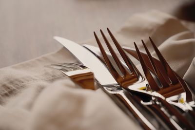 Close-up of paper on table