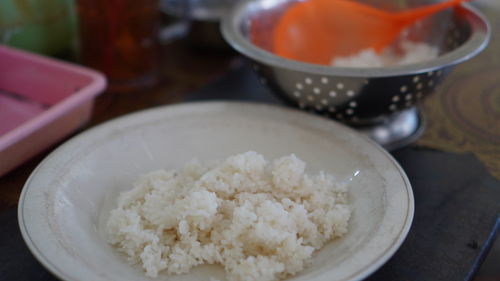 Close-up of food in bowl on table