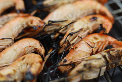 Close-up of seafood for sale at market stall