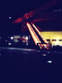 Illuminated building at night