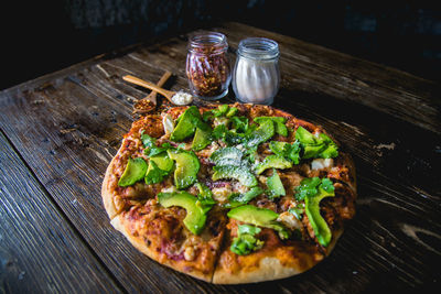 Close-up of food on table