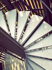 High angle view of staircase