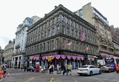 Group of people on city street