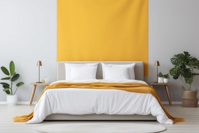 Empty bed at home