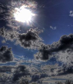 Low angle view of cloudy sky