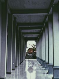 Interior of empty corridor of building