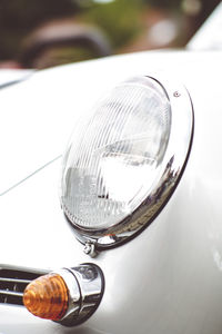 Close-up of reflection on side-view mirror