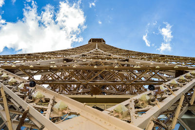 Low angle view of historical building against cloudy sky