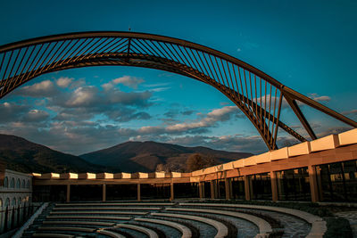 Bridge over river against sky