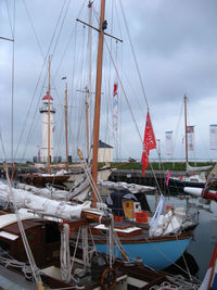 Boats in harbor