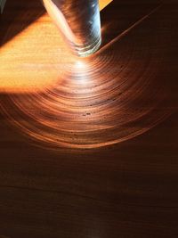 High angle view of sunlight on table