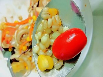 Close-up of vegetables in plate