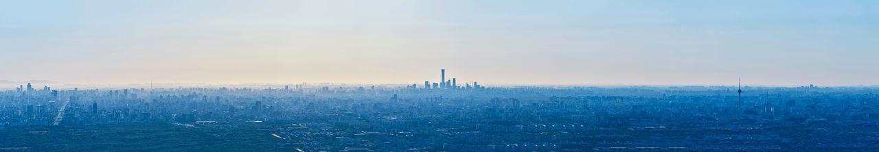 Beijing skyline early morning panorama