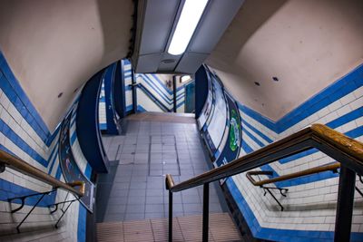 Low angle view of staircase in building