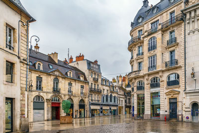 Low angle view of buildings in city