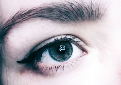 Close-up portrait of eye