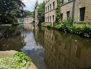 Canal amidst buildings in city