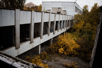 Built structure with trees in background