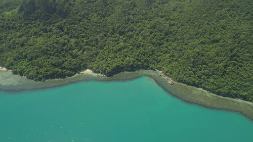 High angle view of swimming pool