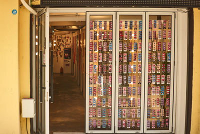 View of books in store