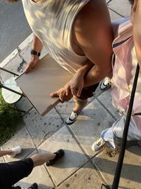 high angle view