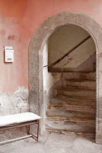 Interior of abandoned building