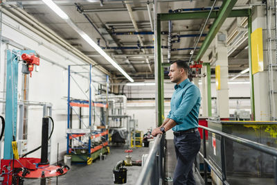 Full length of a man working in factory