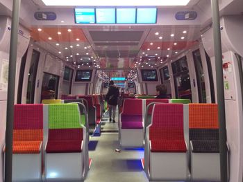 Woman standing in city