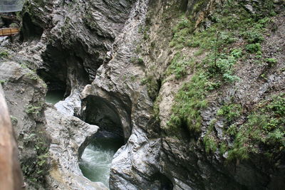 River flowing through rocks