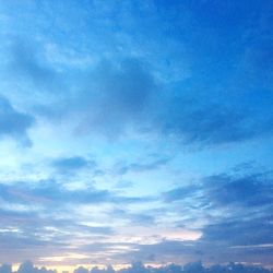 Low angle view of blue sky